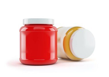 Protein tozu kabı, spor malzemesi.