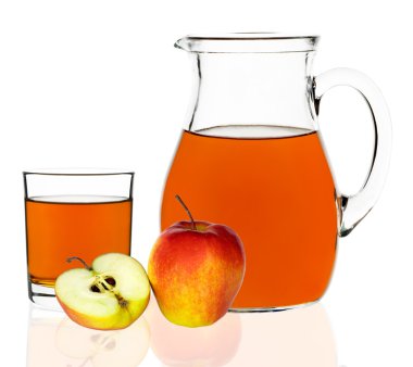elma suyu cam ve sürahi