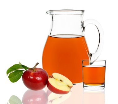 elma suyu cam ve sürahi