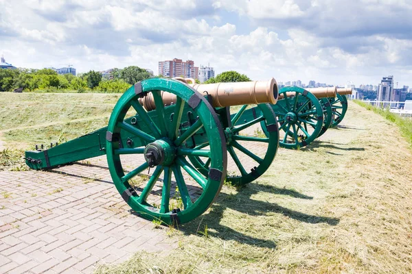 Old Cannons Kyiv Fortress Complex Russian Fortifications Ukrainian Capital Built — Stock Photo, Image