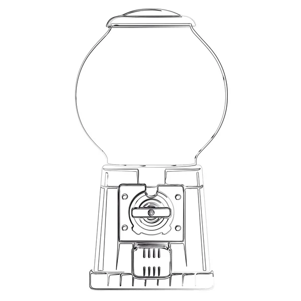 Tuggummi boll varuautomat — Stock vektor