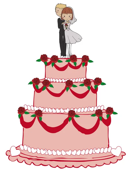 शादी के केक — स्टॉक वेक्टर