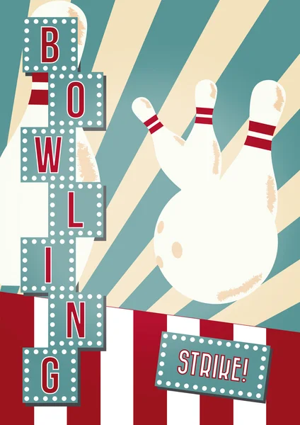 Affiche Bowling — Image vectorielle