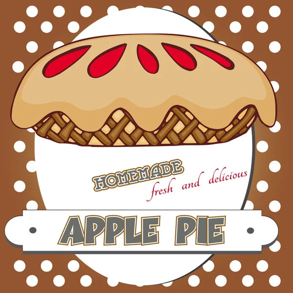 Apple pie poster — Stock Vector