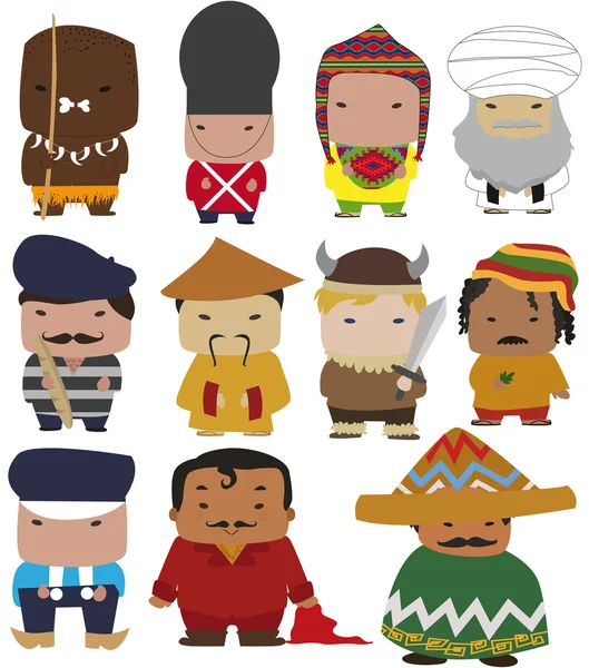 Personajes mundiales — Vector de stock