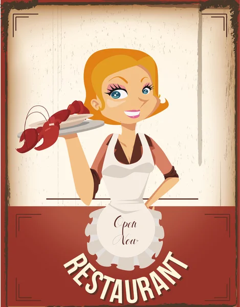 Restaurant poster — Stock Vector