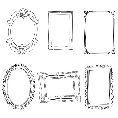 Siyah ve beyaz Viktorya çerçeveler