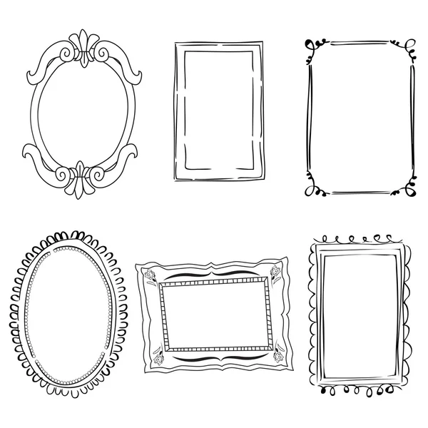 Siyah ve beyaz Viktorya çerçeveler