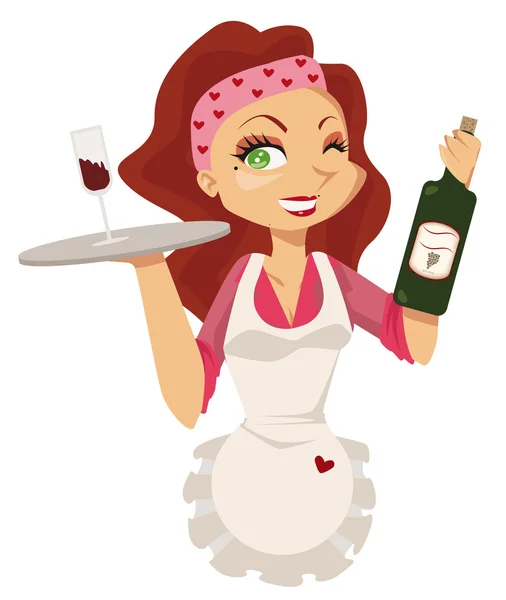 Waitress — Stock Vector