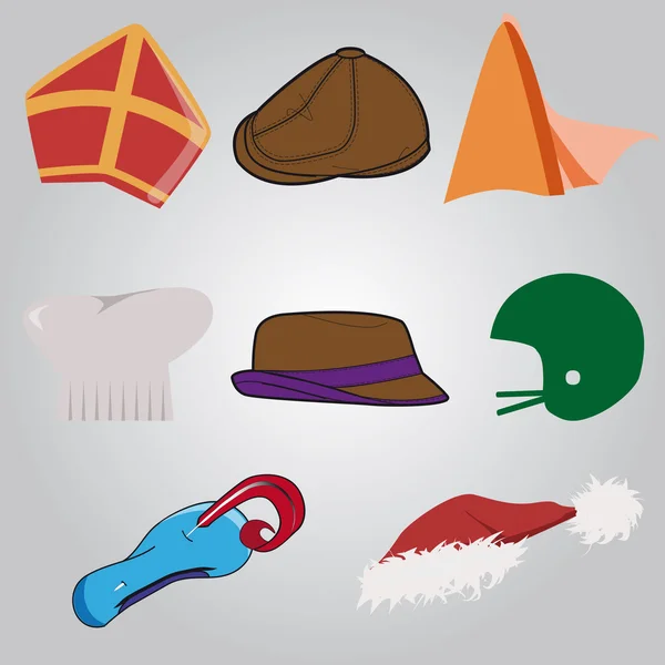 Set of hats — Stock Vector