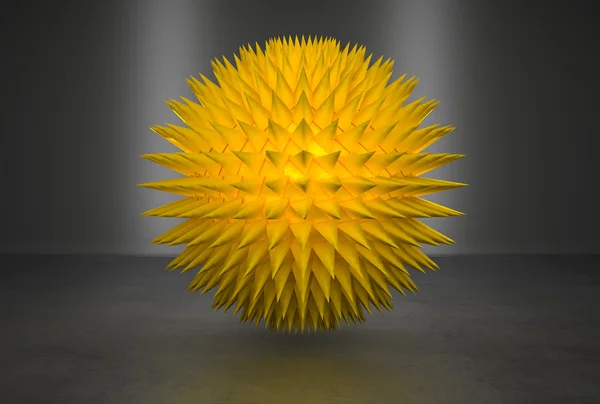 Üçgenin sivri sanat arka plan ile Altın Küre