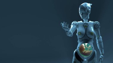 Teknoloji robotu sai fi robotlar 3D oluşturur