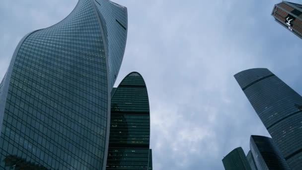 Πύργους Στην Επιχειρηματική Περιοχή Της Μόσχας Έννοια Της Χρηματοδότησης Της — Αρχείο Βίντεο