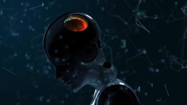 Robot Sci Animáció Digitális Világ Jövő Neurális Hálózatok Mesterséges Intelligencia — Stock videók