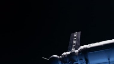 Dünyanın yapay uydusu. Dünyanın üzerinde uzayda uçan bir uydu.