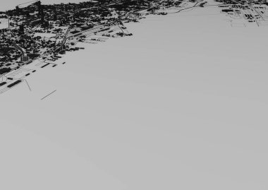 Büyük şehir manzarası. Kartın gelişigüzel bir grafik tasarımıyla çizimi. Parça Mumbai 3D görüntüleme