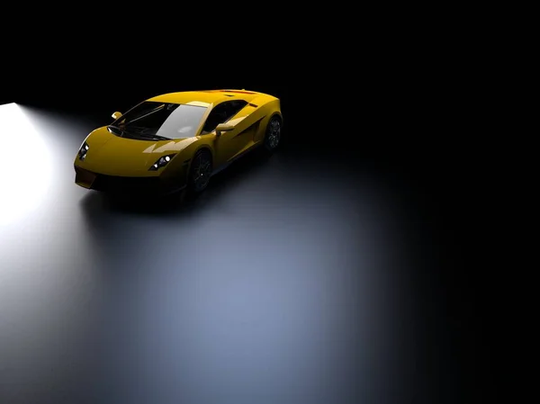 sports car on a dark background