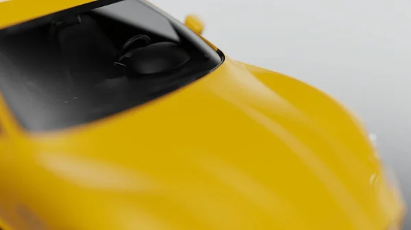 auto yellow. 3d illustration of fragments of vehicles on a white background.