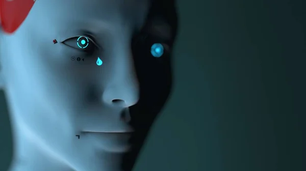 Robot bir kadının portresi. Makine zekasının duygu ve hislerini yakından incele.