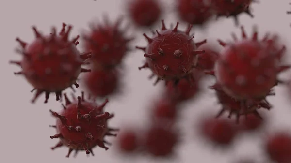 Immagine Virus Colore Rosso Scuro Concetto Sfondo Locale Microbiologia Malattia — Foto Stock