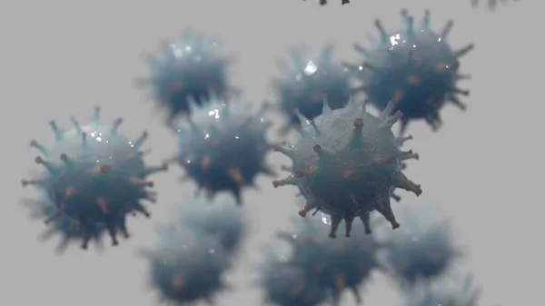 本地背景下的病毒图像 微生物学和疾病的概念 — 图库照片