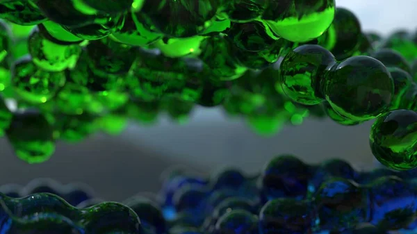 Стеклянные Объемные Метаморфозы Синего Зеленого — стоковое фото