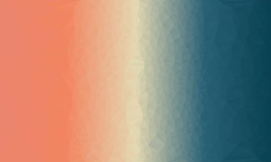 Abstract colorful polygonal backdrop in coral and blue colors clipart