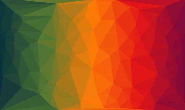 Абстрактный Фон Многоугольным Рисунком Зеленом Оранжевом Красном Цветах — стоковое фото
