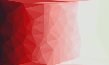 Abstract geometric background with red and white poly pattern clipart