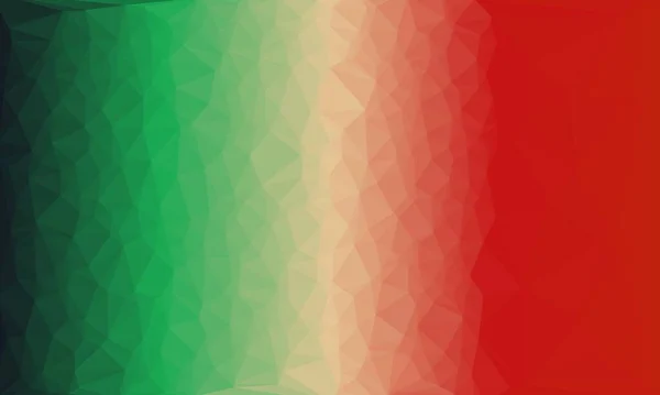 Minimal polygonal background in green and red colors