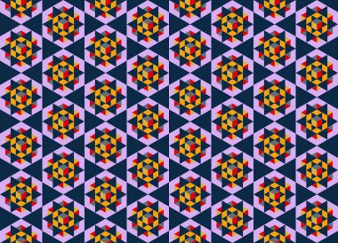 Altıgen desenli modern renkli arkaplan