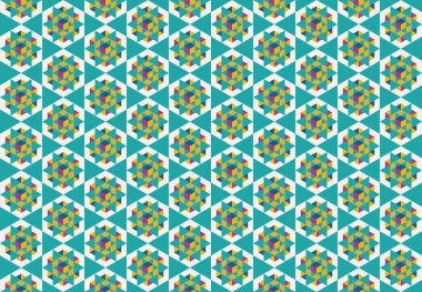 Altıgen desenli modern renkli arkaplan