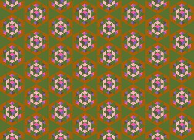 Altıgen desenli modern renkli arkaplan