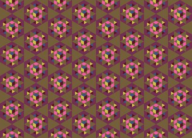 Altıgen desenli modern renkli arkaplan