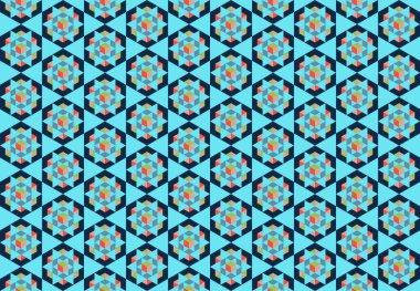 Altıgen desenli modern renkli arkaplan