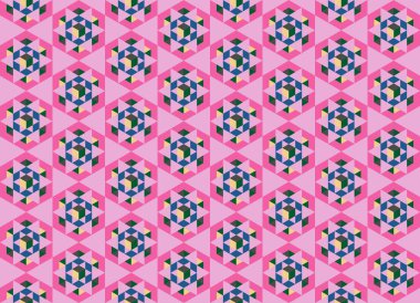 Tekrarlanan şekillerle soyut yaratıcı arkaplan