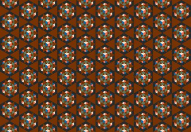 Altıgen desenli modern renkli arkaplan