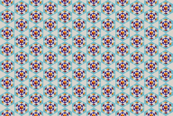 Modern colorful backdrop with hexagonal pattern