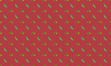 Farklı aksesuarlara sahip renkli arkaplan