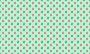 Farklı aksesuarlara sahip renkli arkaplan