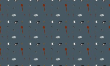 Farklı aksesuarlara sahip renkli arkaplan