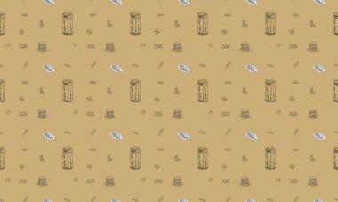 Farklı aksesuarlara sahip renkli arkaplan