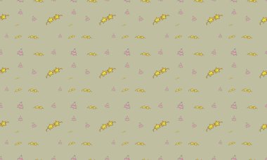 Farklı aksesuarlara sahip renkli arkaplan