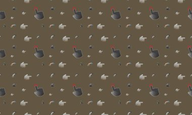 Farklı aksesuarlara sahip renkli arkaplan