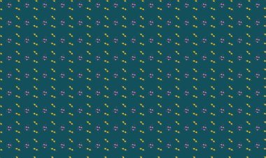 Farklı aksesuarlara sahip renkli arkaplan