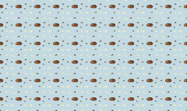 Farklı aksesuarlara sahip renkli arkaplan