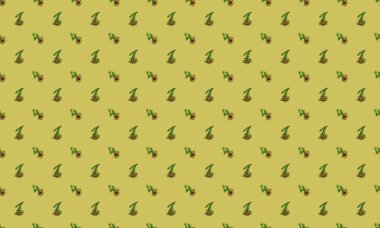 Farklı aksesuarlara sahip renkli arkaplan