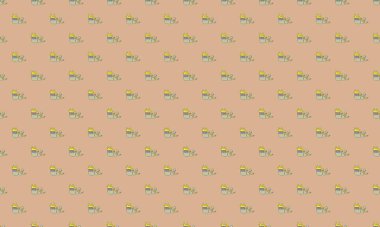 Farklı aksesuarlara sahip renkli arkaplan