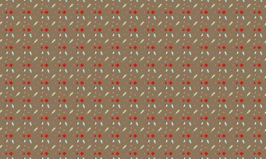 Farklı aksesuarlara sahip renkli arkaplan