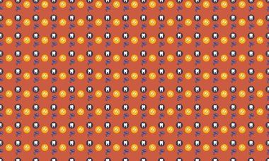 Farklı aksesuarlara sahip renkli arkaplan